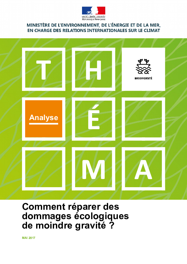 2017 05 CGEDD Thema - Comment reparer les dommages ecologiques de moindre gravite.pdf